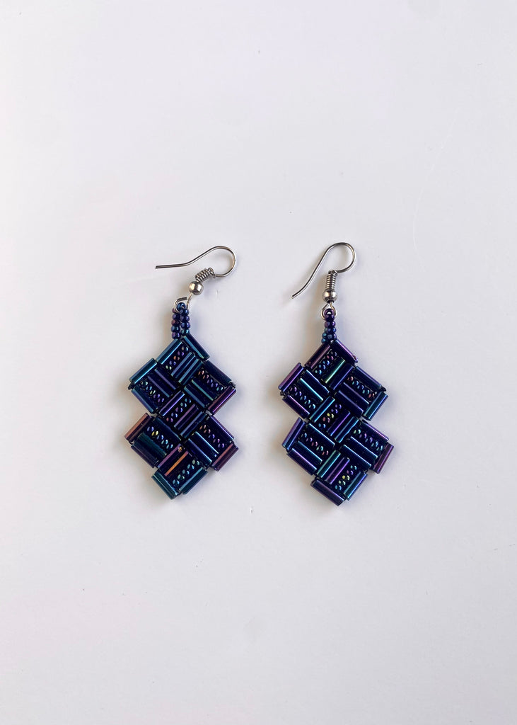 Geo Huichol Earrings
