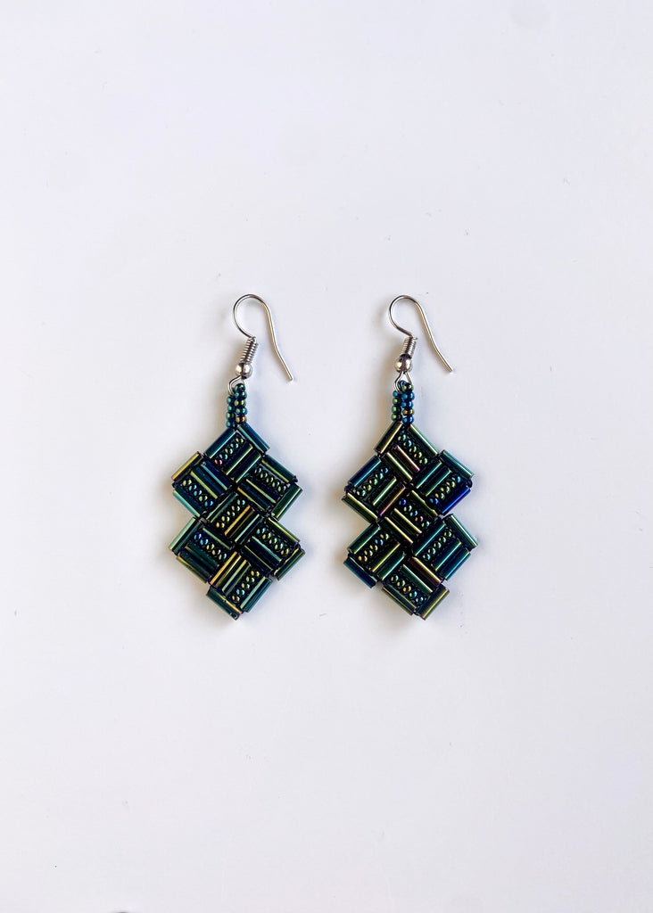 Geo Huichol Earrings
