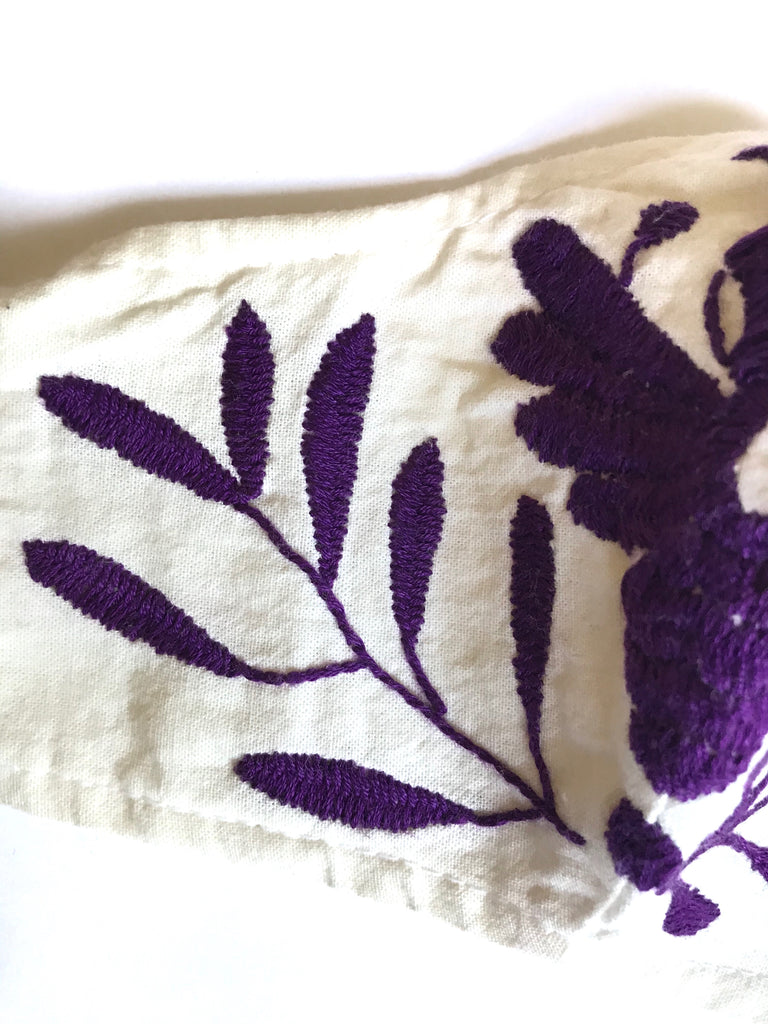 Cream Otomi Face Mask #3