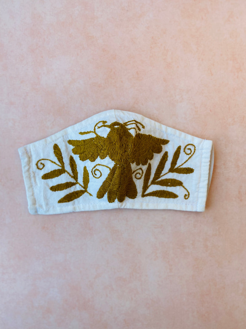 Cream Otomi Face Mask #69