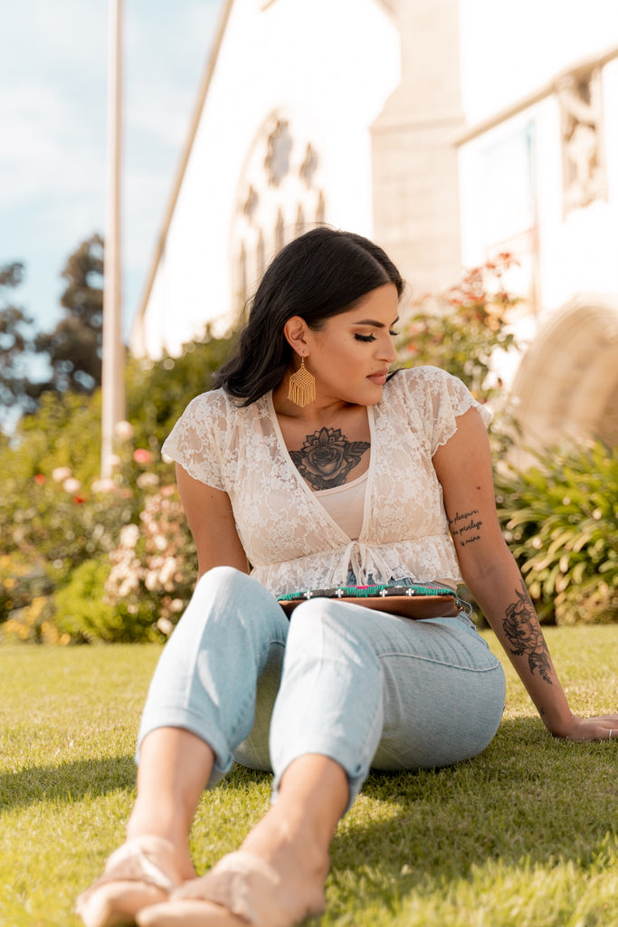 Huichol Rhombus Fringe Earrings