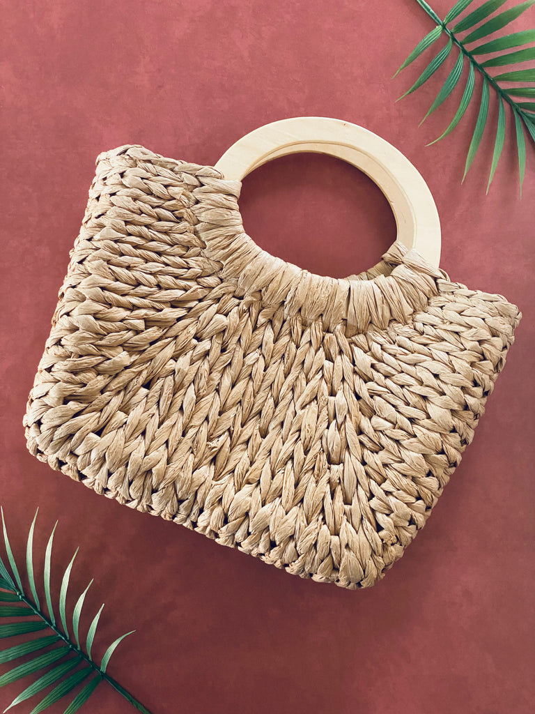 Bahía Handbag with Wooden Handle