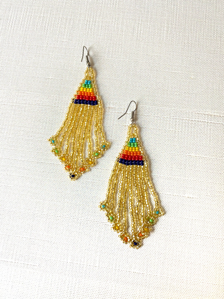 Rainbow Fringe Earrings