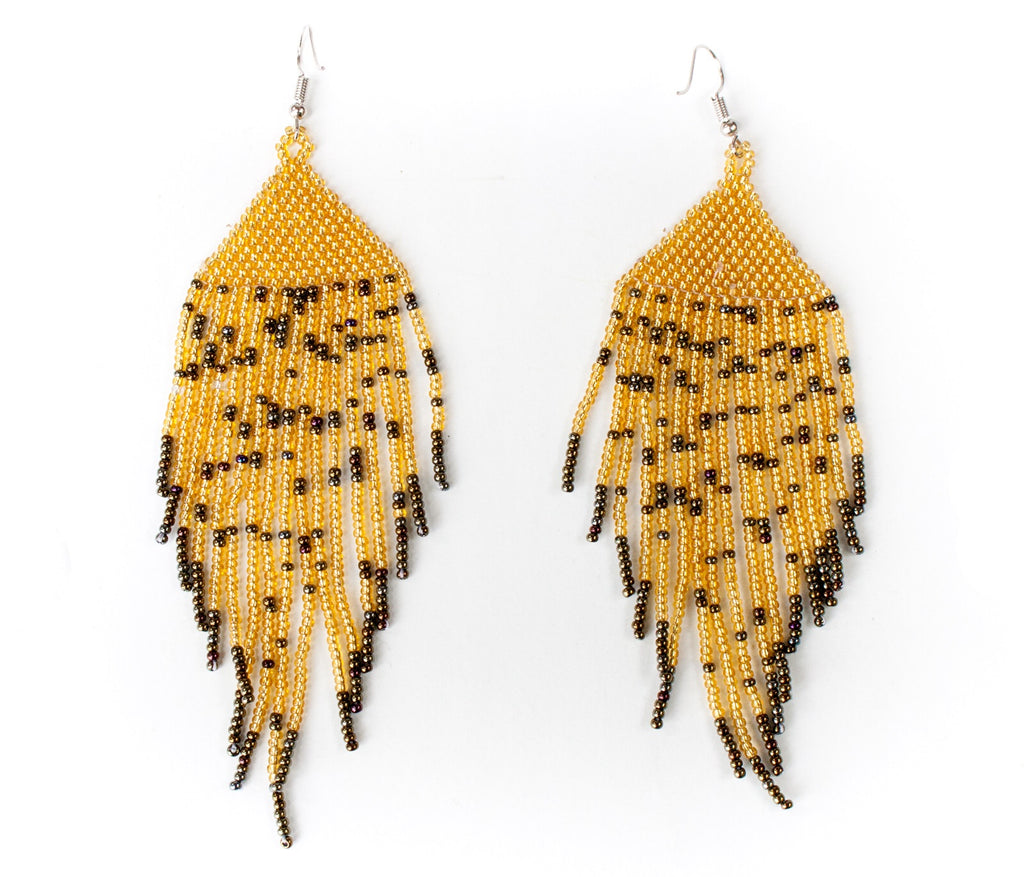 Huichol Stardust Fringe Earrings