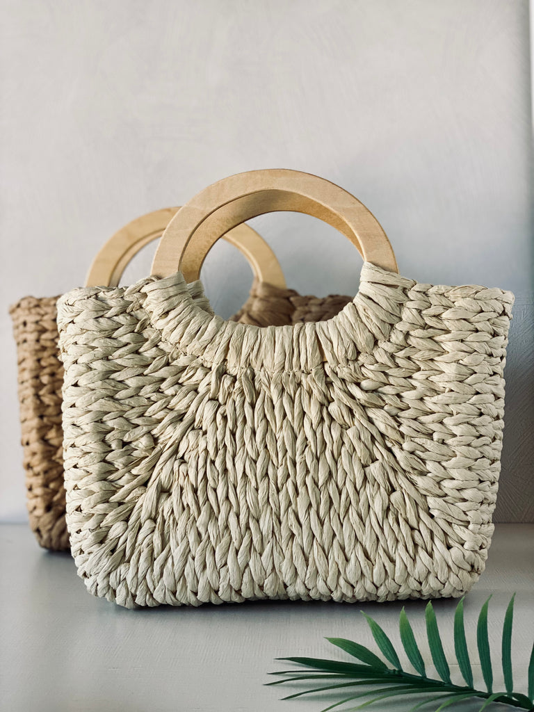 Bahía Handbag with Wooden Handle