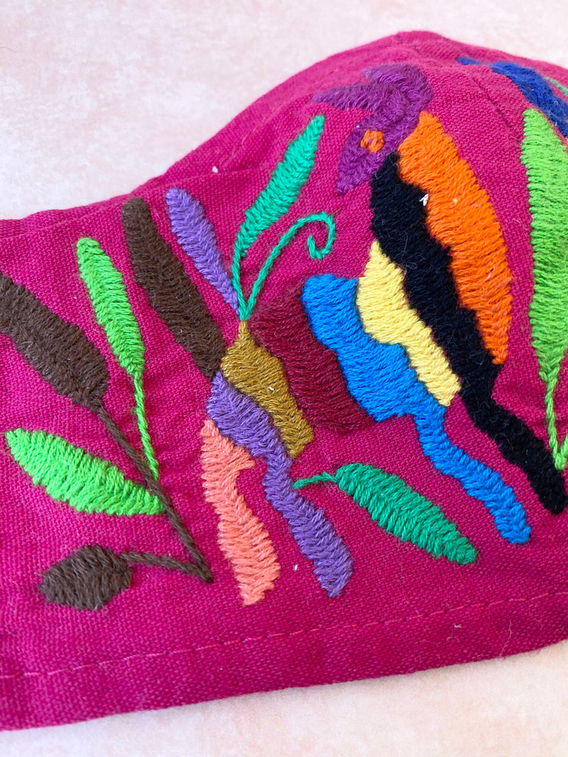 Fuschia Otomi Face Mask #97