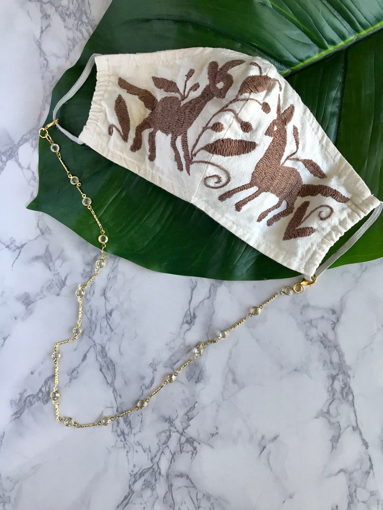 Crystal Clear Glasses Necklace