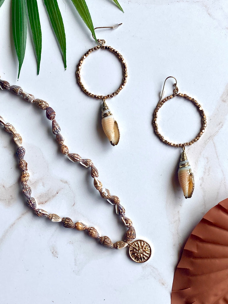 Sun Coin Seashell Necklace