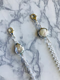 Silver Pearl Glasses Necklace