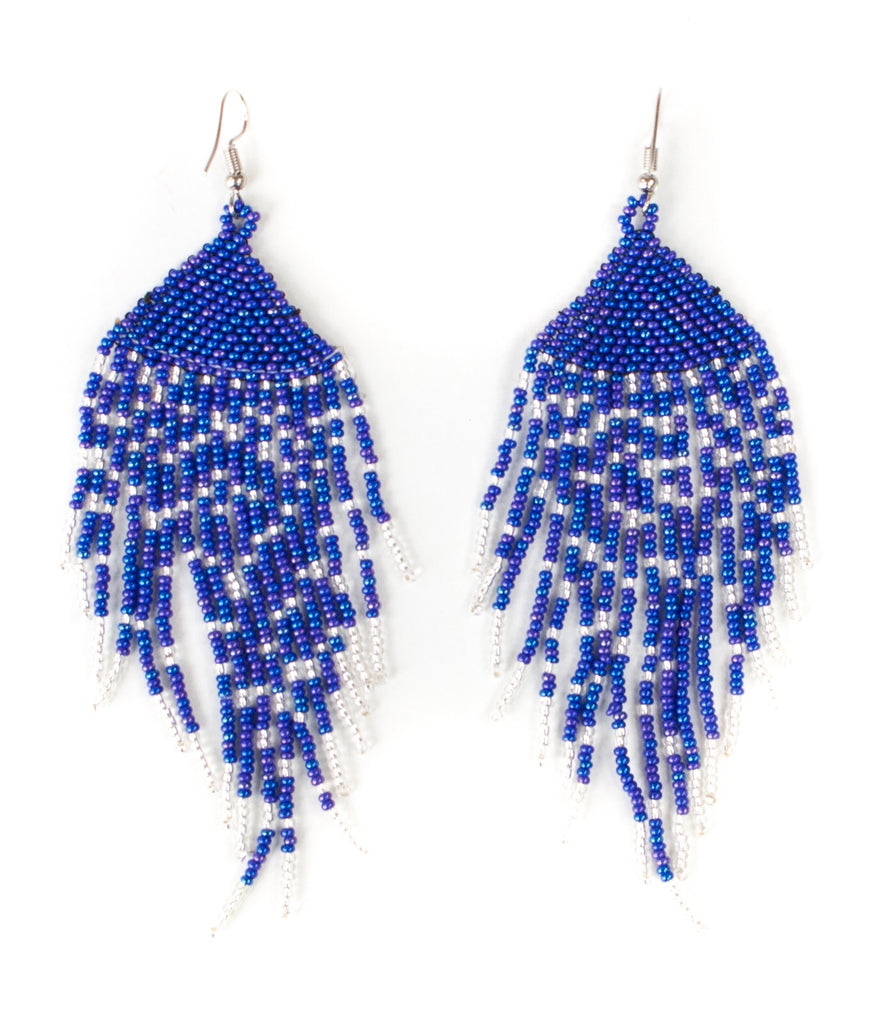 Huichol Stardust Fringe Earrings
