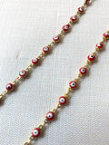 Red Ojito Chain Glasses Necklace