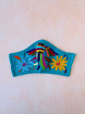Turquoise Otomi Face Mask #38
