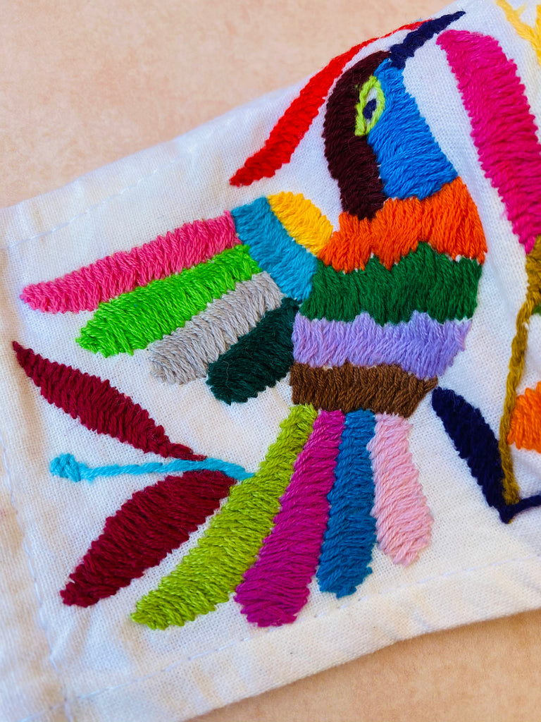 Cream Otomi Face Mask #61