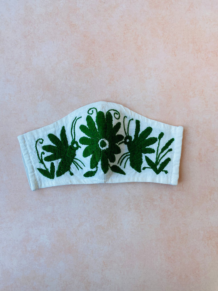 Cream Otomi Face Mask #85