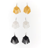 Huichol Rhombus Fringe Earrings