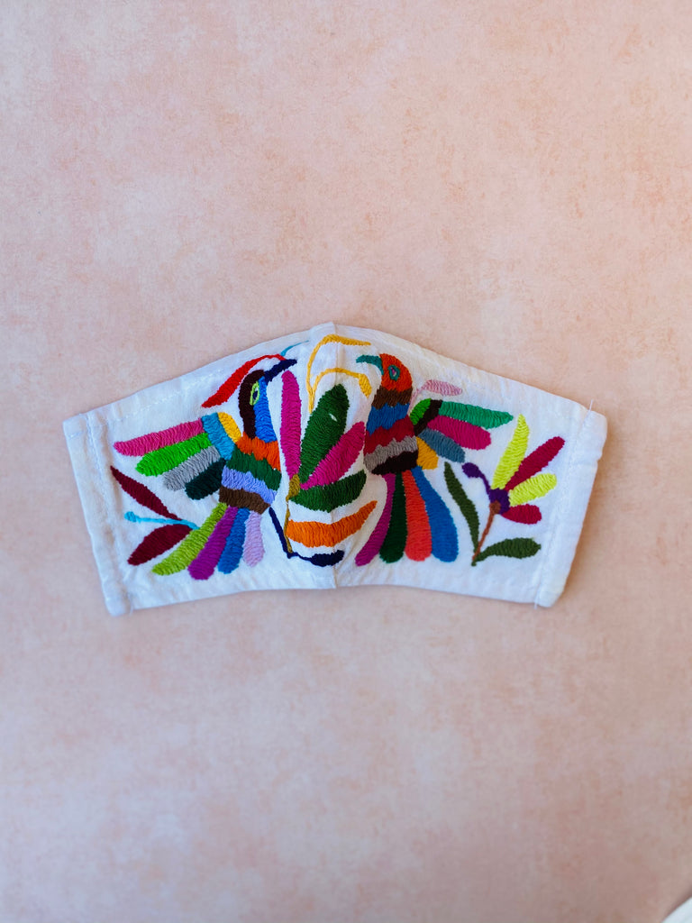 Cream Otomi Face Mask #61