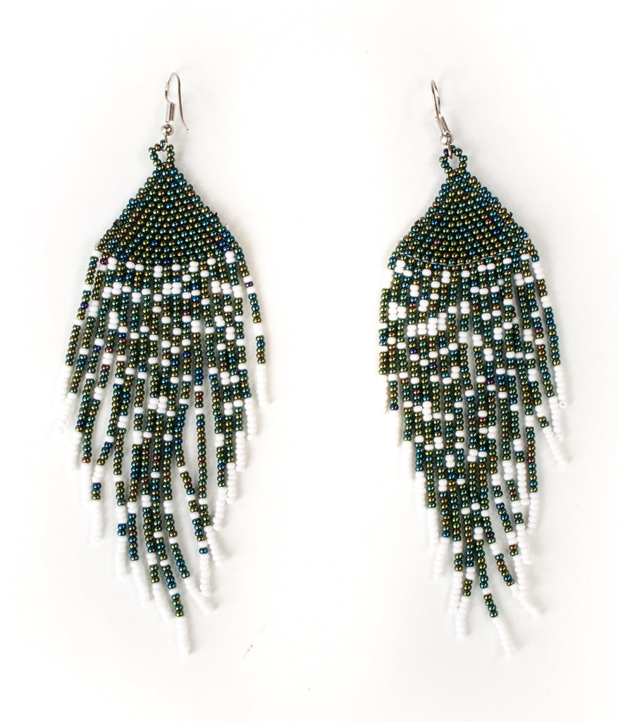 Huichol Stardust Fringe Earrings