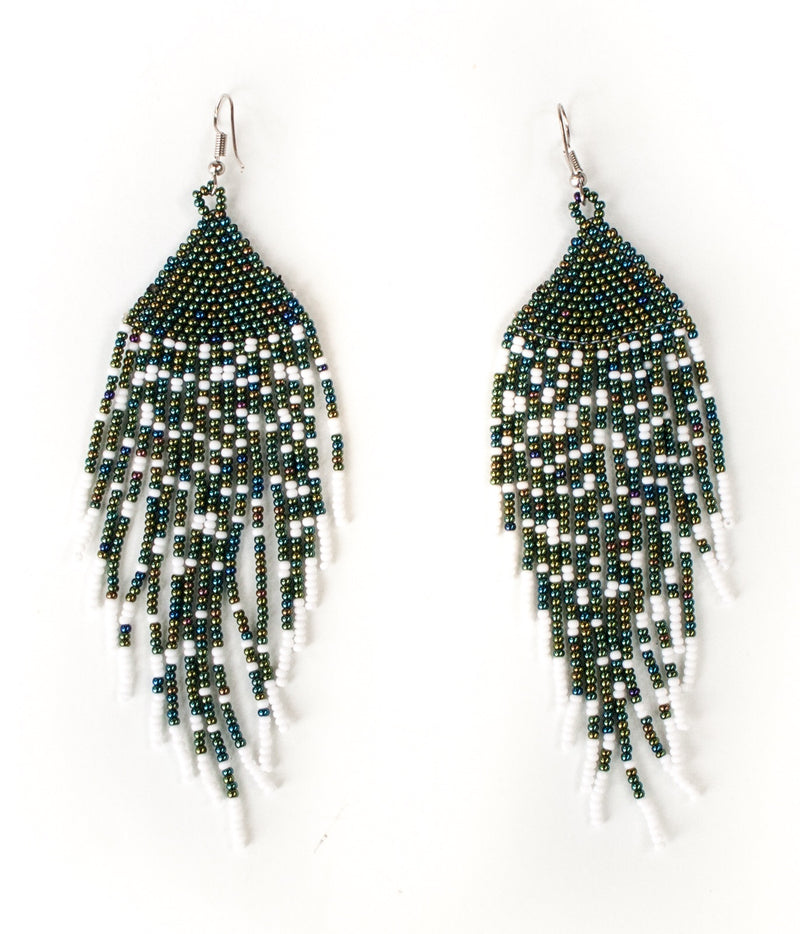 Huichol Stardust Fringe Earrings