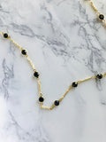Black Crystal Glasses Necklace