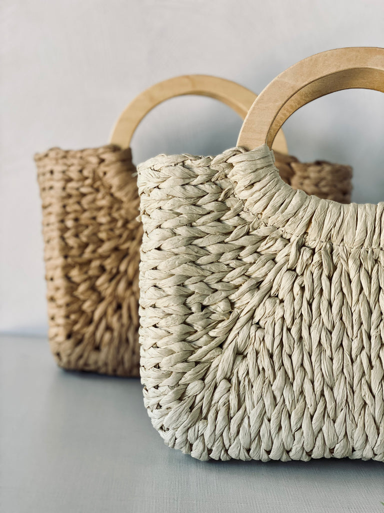 Bahía Handbag with Wooden Handle