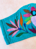 Turquoise Otomi Face Mask #39