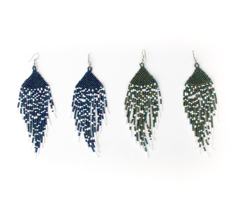Huichol Stardust Fringe Earrings