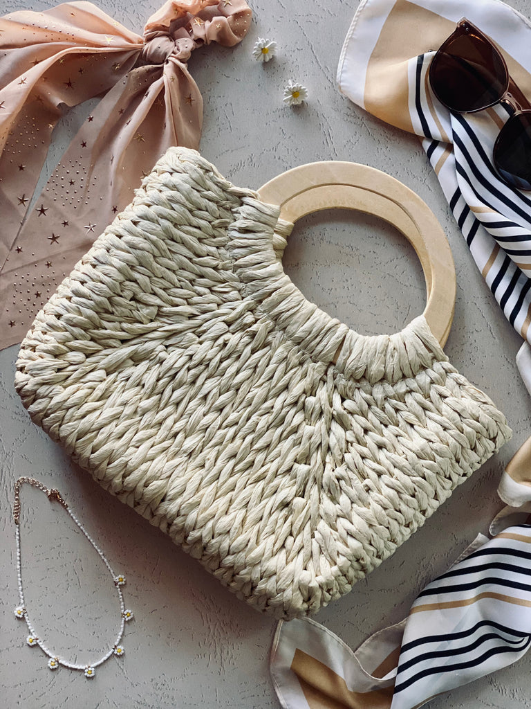 Bahía Handbag with Wooden Handle