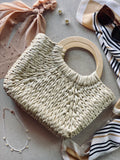 Bahía Handbag with Wooden Handle