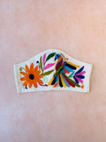 Cream Otomi Face Mask #94