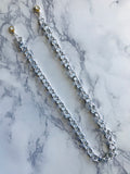 Silver Chain Glasses Necklace