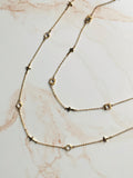 Crystal + Cross Glasses Necklace