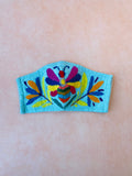 Light Blue Otomi Face Mask #35