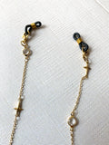 Crystal + Cross Glasses Necklace