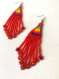 Rainbow Fringe Earrings