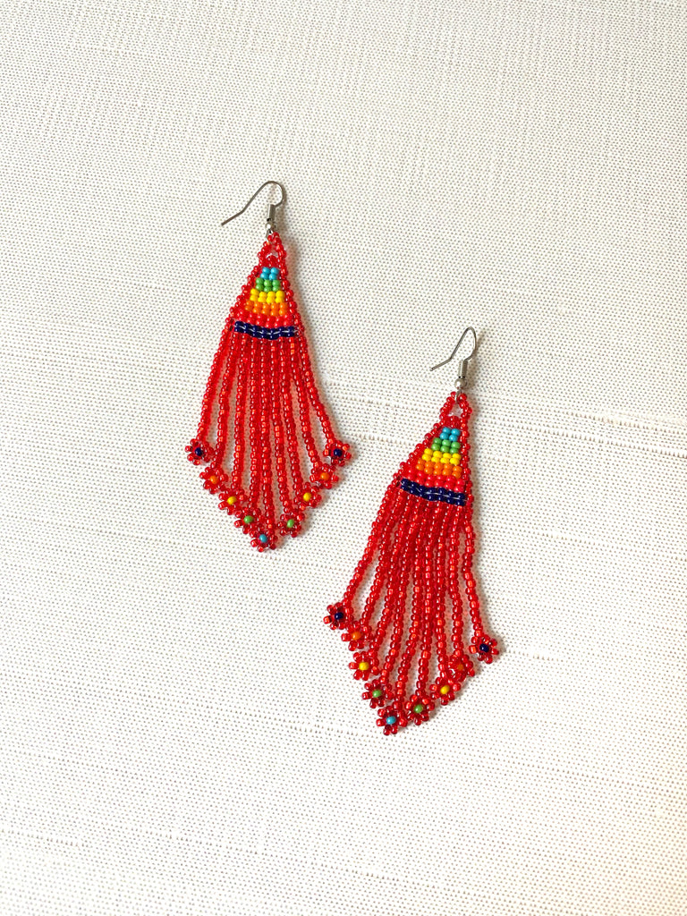 Rainbow Fringe Earrings