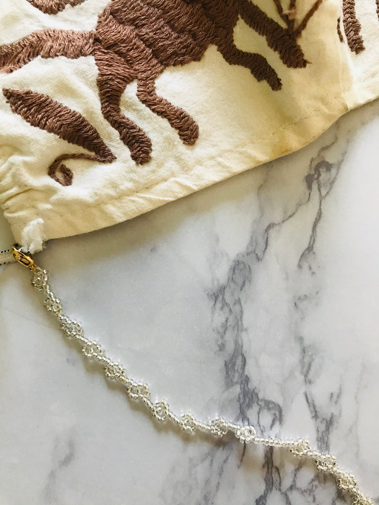 Huichol Beaded Glasses Necklace