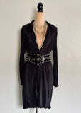 Accordion Button Down Dress