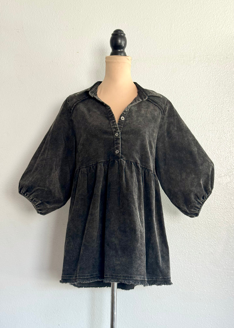 Distressed Corduroy Dress