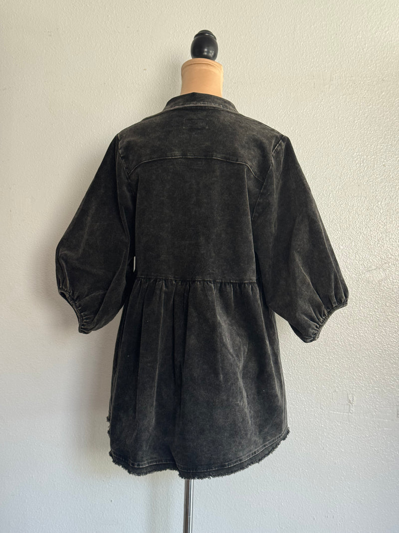 Distressed Corduroy Dress