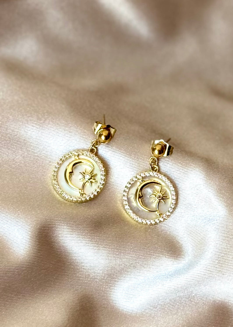 Moon & North Star Earrings