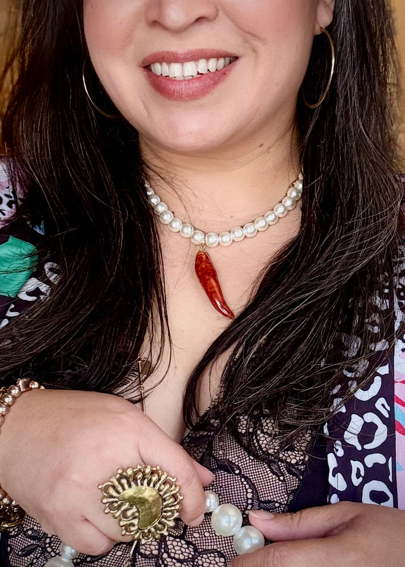 Spicy Pearl Necklace