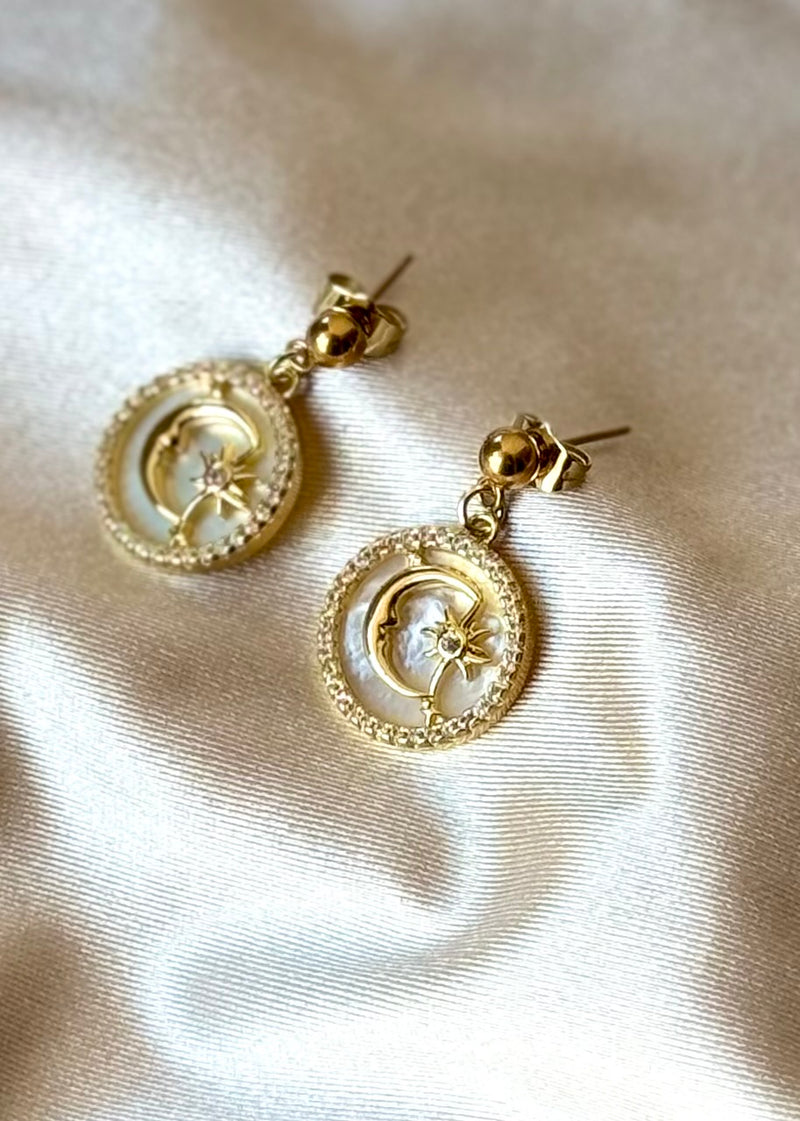 Moon & North Star Earrings