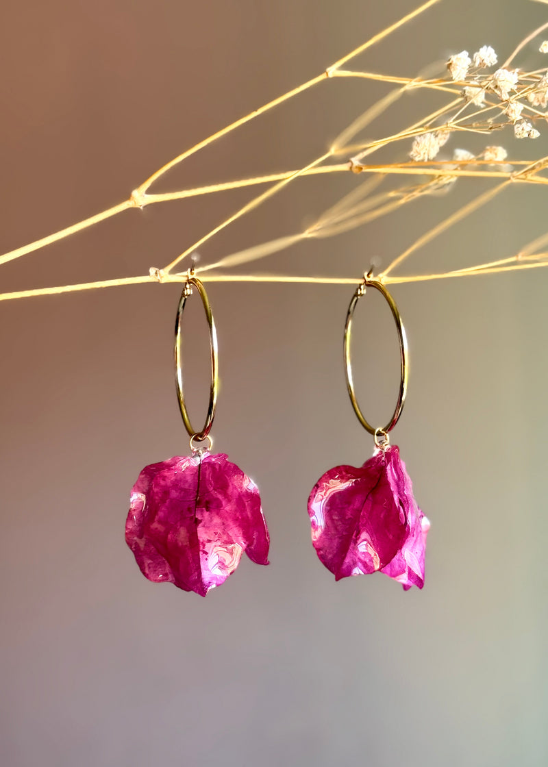 Bugambilia Hoop Earrings