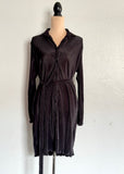 Accordion Button Down Dress