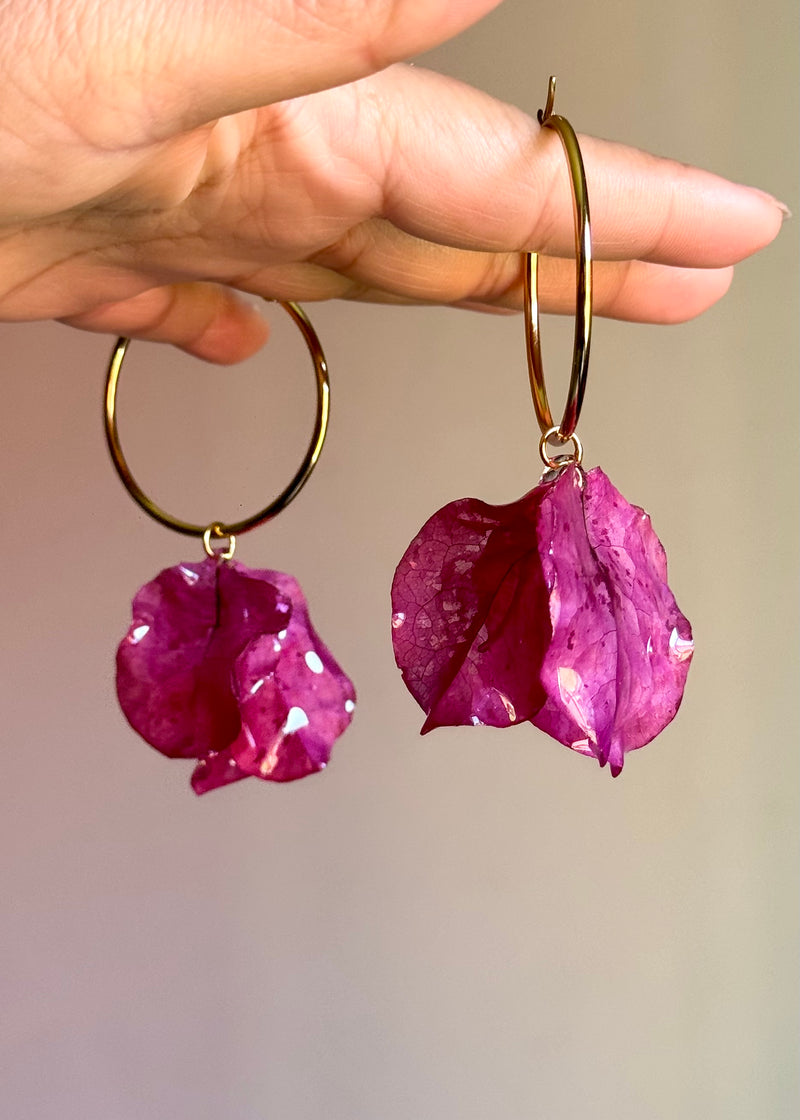 Bugambilia Hoop Earrings