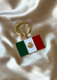 Mexican Flag Charm Keychain