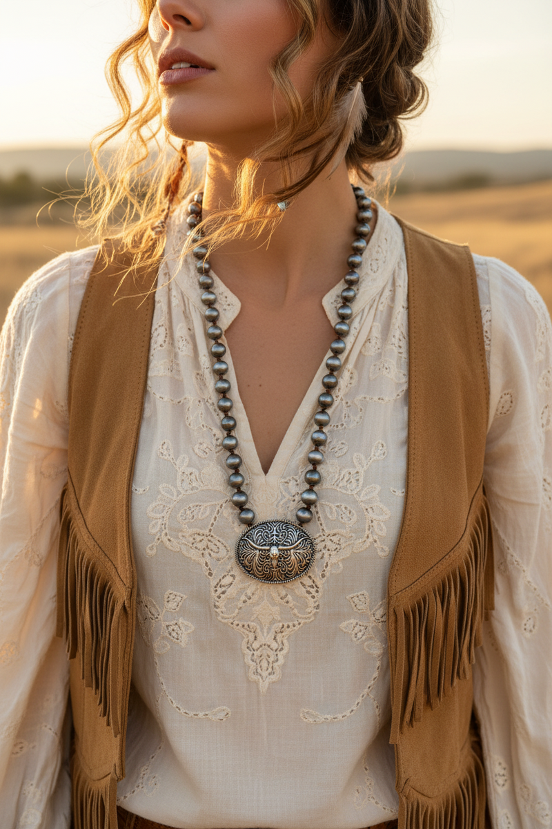 Longhorn Buckle Necklace