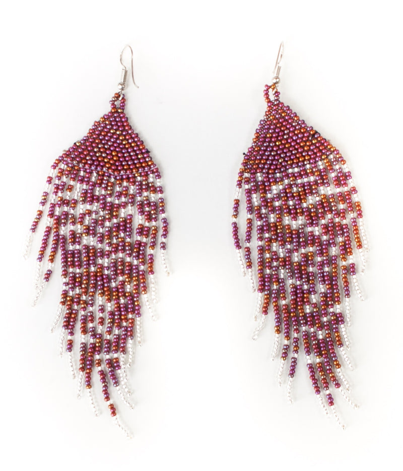 Huichol Stardust Fringe Earrings