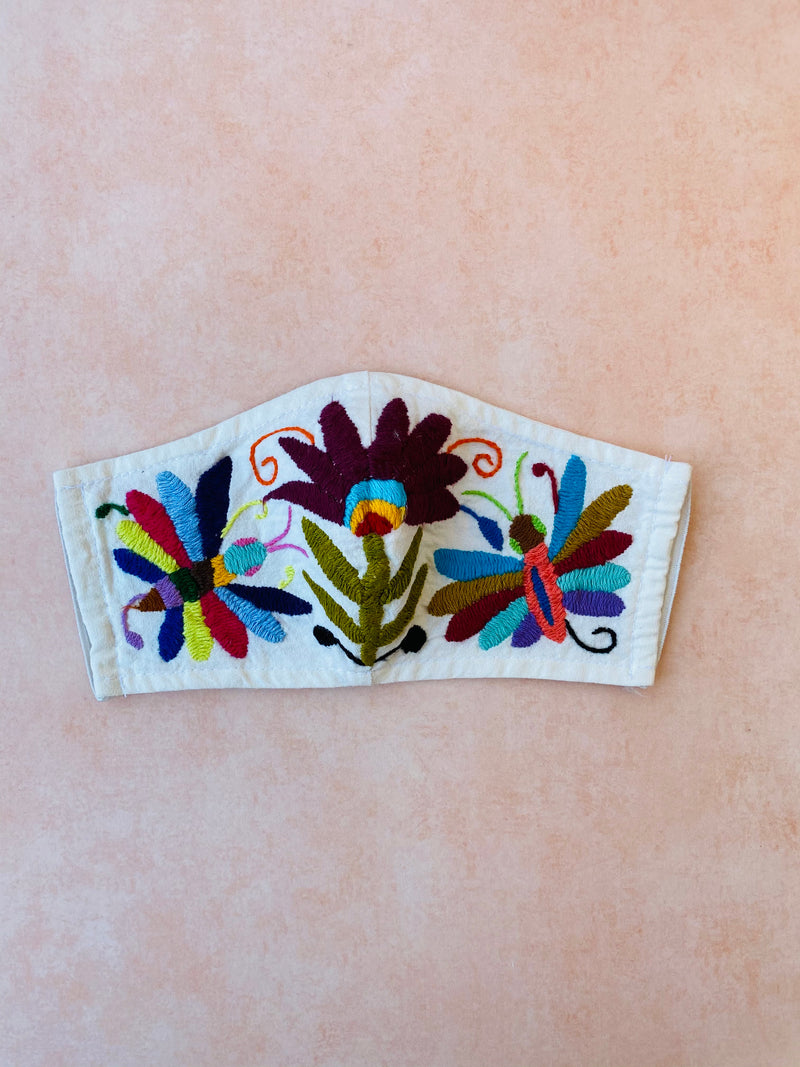 Cream Otomi Face Mask #59