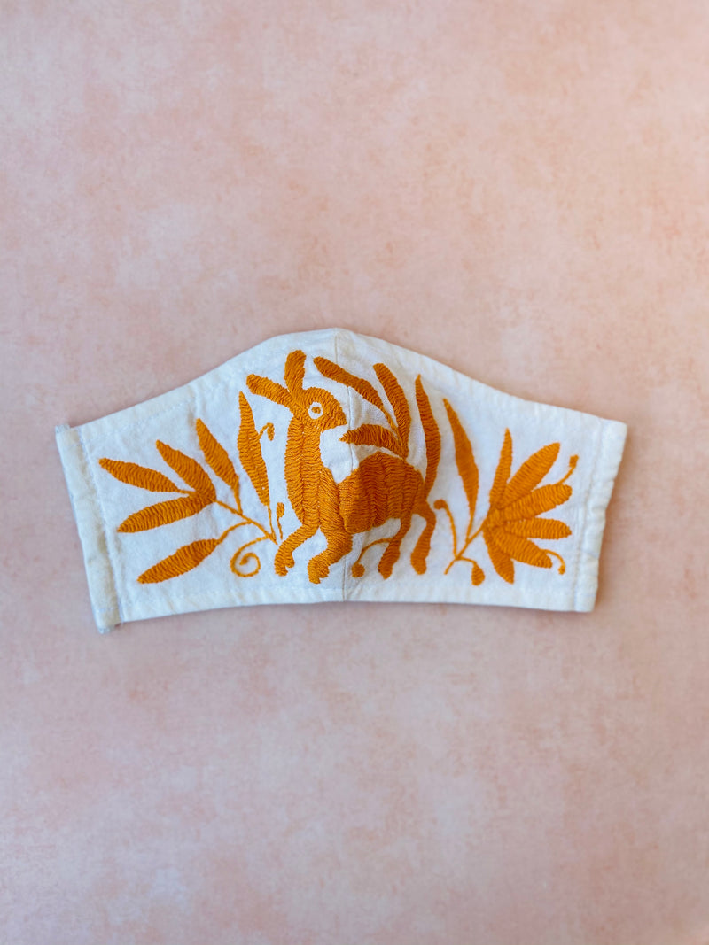 Cream Otomi Face Mask #54
